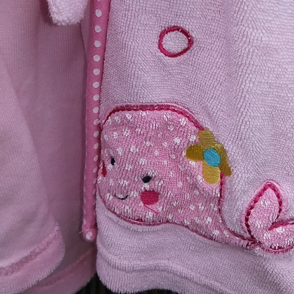 Baby Girl Carter's Pink Terry Hooded Robe - 0-9M